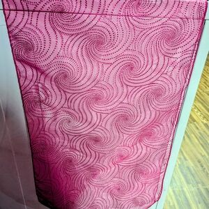 Pink Glitter Swirl Patterned Table Runner 90"